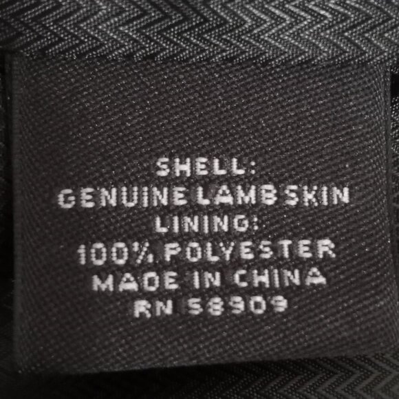 Roundtree & Yorke Black Lambskin Leather Button Up Car Coat - Picture 11 of 13